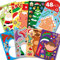 48 Bögen Weihnachts-DIY-Aufkleber für Kinder, NDLT Weihnachtsfeier-Spiele-Aufkleber, Dekorationsaufkleber für Kinder, Kleinkinder, zum Basteln von DIY-Party-Aufklebern, Weihnachtskarten