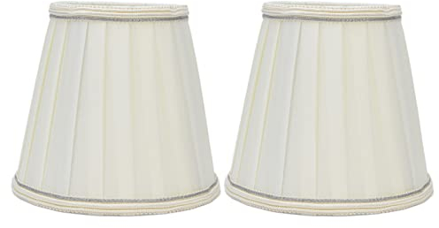 Kronleuchter-Lampenschirme, 2 Stück, Tischlampenschirm, Stoff, Stoff, zum Aufstecken, Lampenschirm, Lampenschirm, Lampenschirm, Lampenschirm, Lampenschirm, Wandlampe, Kerzenschirm(gelb und gold)
