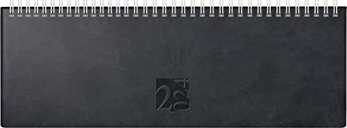 rido/idé Wochenkalender Modell ac-Wochenquerterminer 2024 2 Seiten = 1 Woche Blattgröße 30,7 x 10,5 cm schwarz
