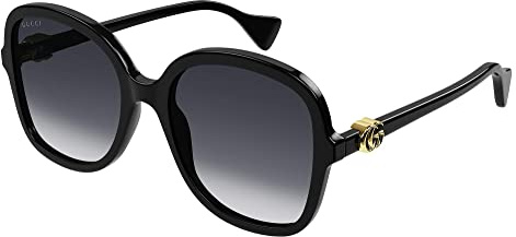 GUCCI Womens GG1178S Sunglasses, Black-Black-Grey, 56