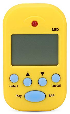 Mini-Metronom, Digitales Metronom, Tempo-Metronom, Klarer Lauter Ton Auto-Off-Tongenerator LCD Digital M50 Metronom 5 Farben für Klavier für Beth (Gelb)