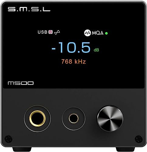 S.M.S.L M500MKIII MQA DAC Kopfhörerverstärker ES9038Pro Chip Audio Decoder MQA MQA-CD Dekodierung LDAC/APTX/HD SBC/AAC XMOS XU316 DSD512 PCM32bit/768kHz USB/Optisch/Koaxial/Bt M500MK3 Verstärker