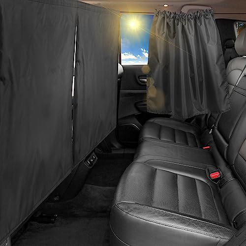 VANPET 99 % lichtblockierende Autovorhänge, Stoff, Rücksitz und Seitenfenster, Trennvorhang, Autofenster, Baby-Sonnenschutz, breite Limousine, SUV-Sonnenschutz, Abdeckungen für Reisen, Camping