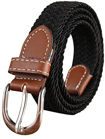 XIUH Doppelseitig Canvas Gürtel für Herren Hochwertiger Stretch-Gürtel Leder Faux-Leder Gürtel für Damen und Herren Outdoor Leinwand-Gürtel Arbeitsgürtel