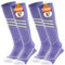TANSTC 2 Paia Calze Termiche Invernali Lunghe Uomo Donna 39-42 Calzini da Sci in Lana Merino Caldi Asciugatura Rapida Calze Sportive Caldi per Snowboard Corsa Tennis Trekking Ciclismo, Unisex Viola