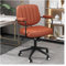 Stuhl Büro-Schreibtischstühle mit Rädern, ergonomischer Chefsessel mit Neigung, bequeme Drehstühle, Vintage-Computerstühle für (Farbe: Braun, Größe: 46 x 49 x 92 cm)