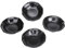 HOKMOKQOK Platos de cerámica negra mate, cuencos para salsa de soja para sushi, plato de porcelana de 3.5 pulgadas con borde irregular, platos para servir aperitivos para cocina, hogar, inauguración