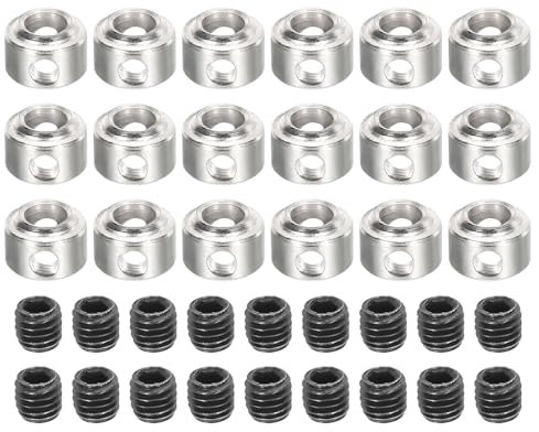 sourcing map 18Pcs RC Airplane Landing Gear Stopper 304 Stainless Steel 4.1mm(0.16) Plane Wheel Collar for RC Airplane Model Remote Aircraft
