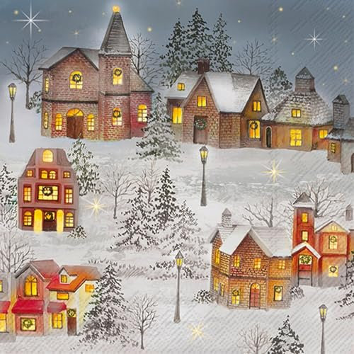 IHR Serviette Feels Like Christmas, 33 x 33 cm, 20 Stück, zum Dekorieren, Papierservietten für Tischdekoration, Party, Feier und Anlässe