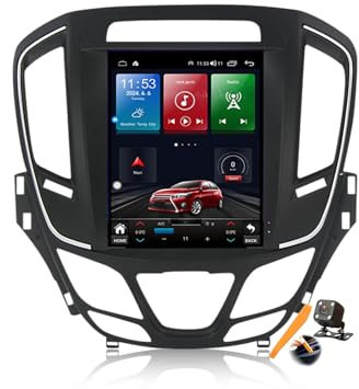 Ts1,YLOXFW Autoradio Stereo Android 14.0 Navi für O-pel Insignia 2014-2018 Sat GPS Navigation 9.7 Zoll Cartablet DVD Multimedia Player FM BT Receiver mit Carplay 4G 5G WiFi DSP SWC