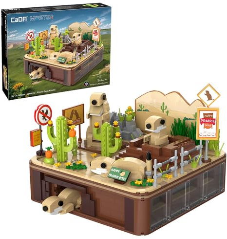 CaDA Master C71008W Dynamische Landschaft von Groundhog Baustein Set, 1148 Stücke Moc Modular Gebäude Kit, Sammeln Jugendarchitektur Spielzeug Geschenke