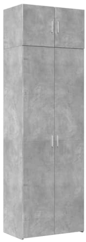 vidaXL Hochschrank Betongrau 70x42,5x225 cm Holzwerkstoff