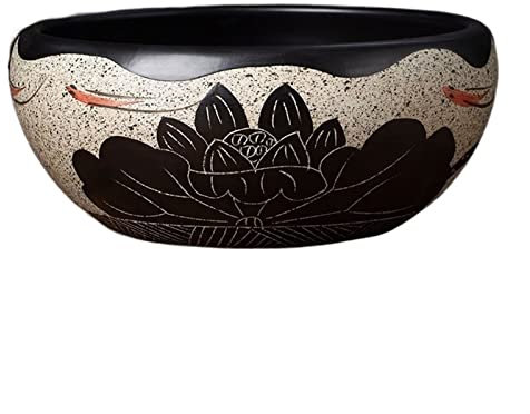 Pots de Fleurs Pot de Fleurs D'intérieur Conteneurs de plantes en céramique Pots sans trou de fond Plantes hydroponiques Pots de lotus Réservoir de poisson rouge décoratif simple Réservoir de nénuphar