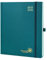 POPRUN Kalender 2025 2026 Buchkalender Hardcover, ca. A4 (26,5 x 21,5 cm), 17-Monate-Terminplaner (Aug.2025-Dez.2026), Wochenplaner 1 Woche 2 Seite mit Zertifiziertem Papier - Pazifikgrün