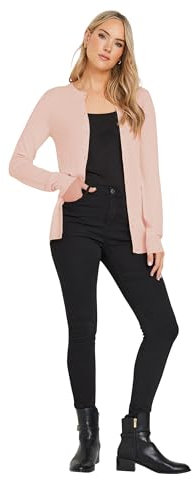 Long Tall Sally - LTS Tall Blush Pink Button Down Knit Cardigan - Women's