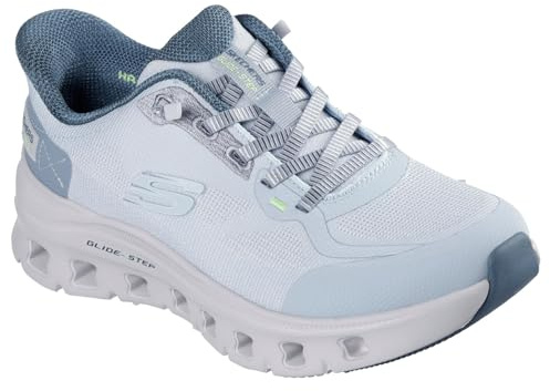 Skechers Glide-Step Pro Pure Motion Damen-Sneaker, Blaues Mesh-Multi-Besatz, 40 EU