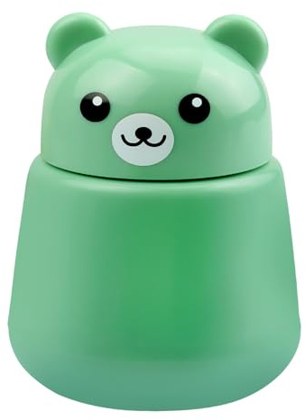 Bojueshaw Pill Crusher,Lovely Bear Shape Pill Grinders,Pill Crusher,Portable Grinder Container Storage Box for Tablets,Medicine(Green)