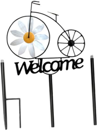 MERRYHAPY Portable Garten Fahrrad Schild Gartenstecker Für Rasen Garten Dekorative Fahrrad Deko Für Außenbereich