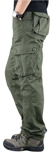 uxxnjfg Pantaloni da Lavoro da Combattimento Militare Pantaloni Casual Tattici Pant Camminata Multi Tasca Militari con Tasche