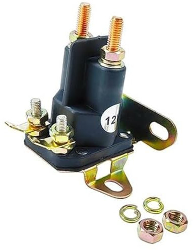 Pizgear Solenoide di avviamento a 4 poli 12 V | Adatto for &, for Cub Cadet, for Husqvarna, John Deer, for MTD, Toro Lawn Mower | Sostituzione n. 146154, 109946, 109081X, 5410K, 725-04439A, AM133094,