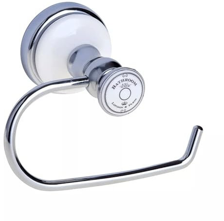 New Silver Vintage Wall Mounted Toilet Roll Holder – Classic Ceramic & Iron Bathroom Tissue Holder – Single Post Design, Elegant Vintage Look, Ideal for Bathroom Decor M-72