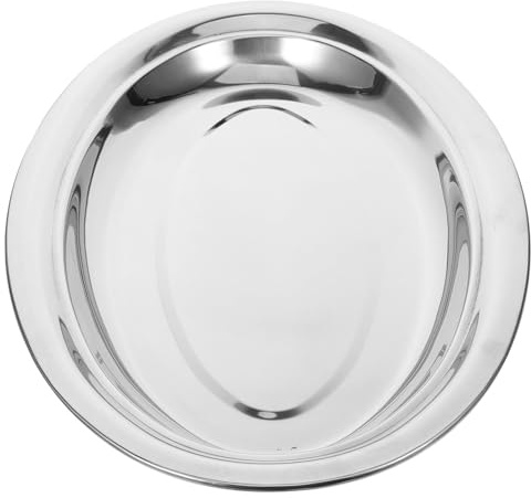 BESPORTBLE Stainless Steel Steamed Fish Tray Metal Dinner Plate for Sushi Serving Breakfast Tray Kitchen Utensil