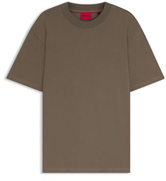 HUGO Mens Dapolino Relaxed-fit T-Shirt in Cotton Jersey with Logo Print