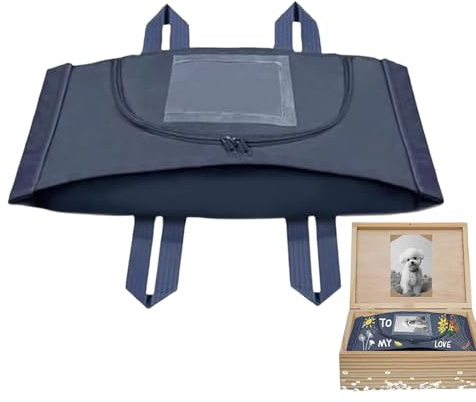 Bestattungsbox für Haustiere - Weiche Bestattungstasche für Hunde und Katzen, ökologischer Vliesstoff, leicht zu transportierende Griffe, sicherer Verschluss | Dome Tierbox