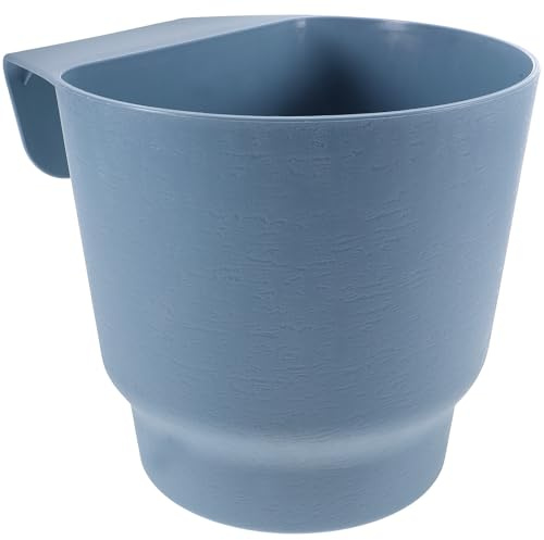 Supvox Balkon Hängetopf Klein Blau Geländer Pflanzgefäß aus Langlebigem Kunststoff mit Befestigungslücke Hängender Blumentopf für Sukkulenten und Orchideen Platzsparend für Garten und