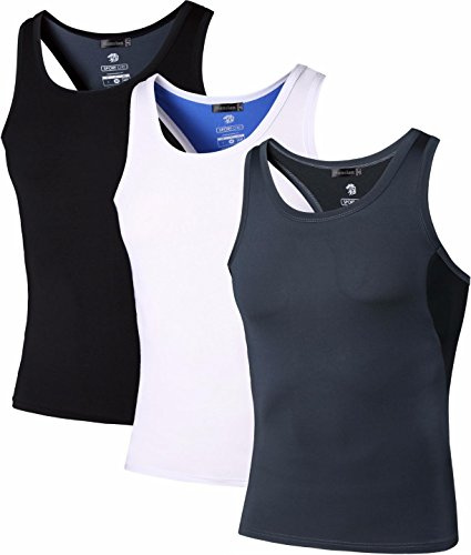 3er-Pack ärmelloses Sport-T-Shirt für Herren, Strand-Tank-Tops, Tanktops, Fitness, Workout, Weste, LSL203_PackC_L