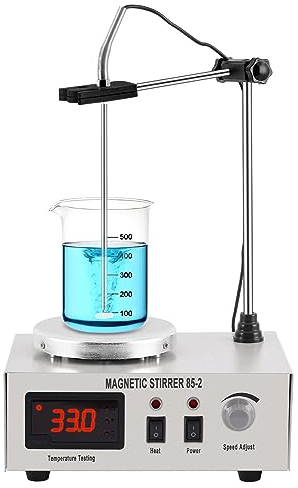 MXBAOHENG 1000 ml Agitateur Magnétique avec Plaque Chauffante 85-2 Plat Chaud Mélangeur Magnétique (220V)