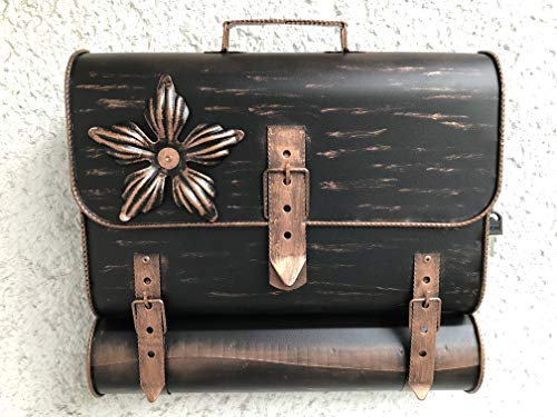 Wandbriefkasten Tasche Schulranzen Briefkasten Pstkasten Zaunbriefkasten mit Zeitungsrole Zeitungsfach aus rostfreiem Stahl verzinkt