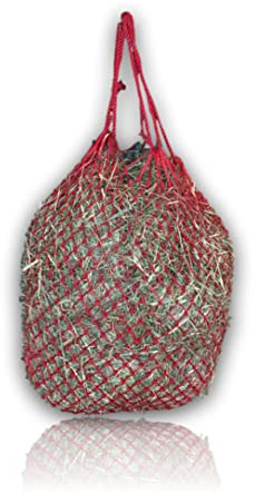 heno Red para caballos - 3 cmx3 cm Digestión mejorada, saco de heno para viaje, forro Saco Adecuado para ponis