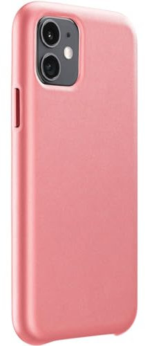 Cellularline - Elite - iPhone 11 - Elegante Smartphone -Hülle mit Ledereffekt und koordinierten Schlüssel im Satin -Aluminium - Orange
