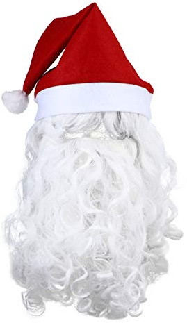Beaupretty Santa Perücke Und Bart Set 3 Stück Weihnachtsperücke Santa Claus Perücke Und Bart Weihnachten Kostüm Cosplay Verkleiden Sich für Erwachsene