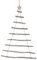 Wand Deko Weihnachtsbaum - 90 cm - aus 9 Holz Ästen und Jute Kordel - mit Stern Spitze Hängedeko Wanddeko Tannenbaum Christbaum