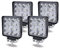NAIZY 4 * 48W Quadrat LED Arbeitsscheinwerfer 12V Zusatzscheinwerfer 4320LM Offroad Reflektor Flutlicht IP67 Wasserdicht Scheinwerfer Kaltweiß Arbeitslampe für SUV, UTV, ATV