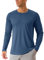 TACVASEN Herren UPF 50+ UV Sonnenschutz Langarmshirt Outdoor Langarm T-Shirt Rashguard, Indigo, XXL