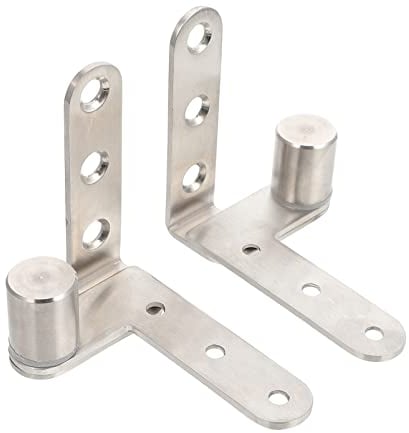 VILLCASE 2 Pezzi Cerniere Girevoli Per Porta in Acciaio Inossidabile, Cerniere Nascoste Per Porte E Finestre, Argento, Facile Da Montare E Smontare