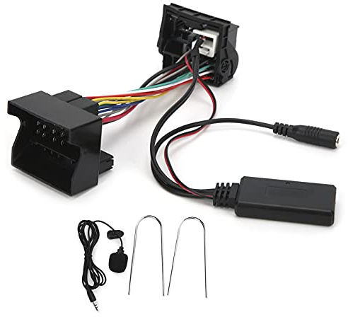 Bluetooth AUX-IN Kabel, Bluetooth AUX Adapter, Bluetooth AUX Adapter für Auto, 12Pin Bluetooth AUX-IN Kabel Stereo Audio Adapter mit Mikrofon passend für Peugeot 207 307 407 308