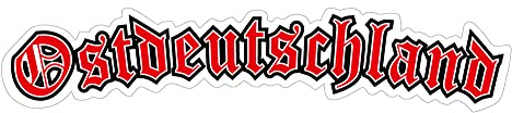 Ostdeutschland Aufkleber rot/schwarz Sticker Autoaufkleber ca. 100x15 cm