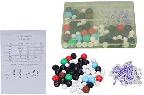 Pssopp Molecular Model Kit für Chemie Molekulare 3D Modellierung Einfache Demontage Molekularstrukturmodelle Molecular Modeling Kit mit Bunten PP Kugeln
