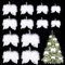 12 Stücke Engelsflügel Weihnachtsbaum Deko Weiße Engelsflügel Ornament Flügel Anhänger Weihnachtsbaum für Weihnachtsbaum Dekor,Handwerk,Hochzeit Prop,DIY Handwerk(6 Verschiedene Größen)