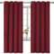 YSTELLAA Tende 100% Oscuranti Per Interni 2 Pezzi, 140×175cm, Effetto Lino, Tende Termiche, Con Anelli, Tenda Termica Isolante Freddo E Caldo, Fonoassorbenti, Moderne, Rosso