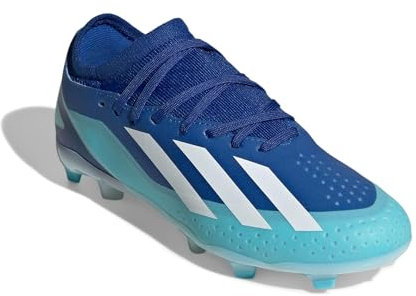 adidas Youth X Crazyfast.3 FG - Tacos de fútbol, Azul rey brillante/blanco/rojo solar, 11 Little Kid