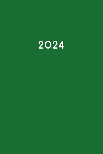 2024: Kalenderbuch 2024 A5 I 1 Tag 1 Seite I Mit inspirierenden Zitaten und extra viel Platz für Notizen I Farbe Mexian Grün