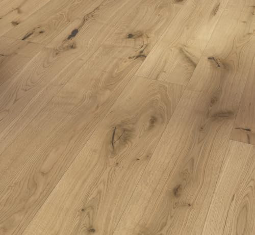 Parador Parkett Basic 11-5 Character Eiche Chianti leicht geweißt lackversiegelt matt weiß Landhausdiele 4-seitige Minifase
