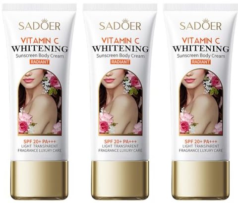LICHENGTAI Sonnencreme LSF 20, Vitamin C Sonnenschutz für das Gesicht mit Anti-Aging Effekt, Feuchtigkeitsspendende Sonnenschutz Milch Für alle Hauttypen, Unsichtbar Aufhellendes Fluid, 100ml