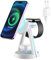 3 in 1 Wireless Charging Station,Magnetic Wireless Charger for iPhone 16 15 14 13 12 Pro/Max/Plus/Mini and iWatch 9/8/7/6/5/4/3/2/SE/Ultra, Charging stand for AirPods 3/2/Pro (with 18W Adapter), White