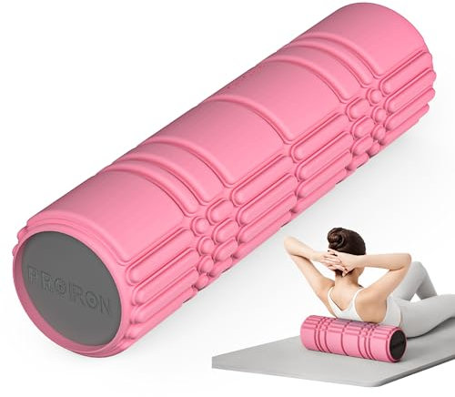 PROIRON Faszienrolle(42 x 13,5 cm), Luftkissen-Massagedesign, komfortable Noppen für tiefgehende Entspannung und Schmerzlinderung, solides Design gegen Verformung und Bruch, Rosa